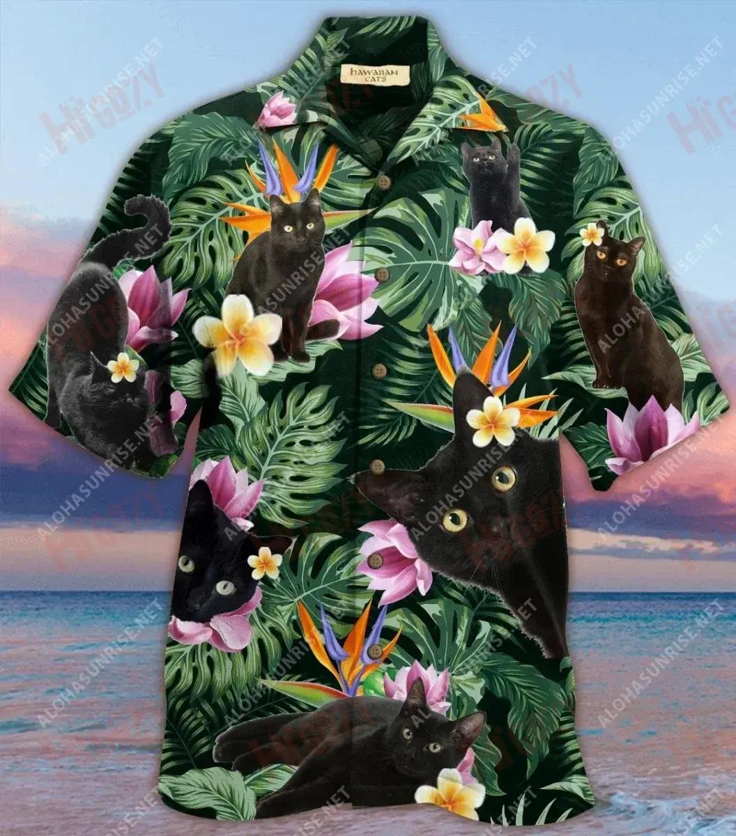 Powered By Cats And Hawaiian Shirt Summer Short Sleeve Best Hawaiian Shirts Hawaiian Shirt Pattern, Hawaiian Shirt Gift, Christmas Gift