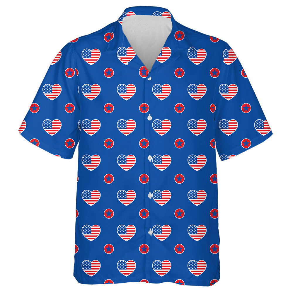 Grá Mór Do Mheiriceá le Cruthanna Croí Agus Réaltaí Léine Haváís, Bronntanas Léine Haváíais, Bronntanas Nollag