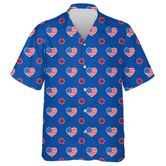 Grá Mór Do Mheiriceá le Cruthanna Croí Agus Réaltaí Léine Haváís, Bronntanas Léine Haváíais, Bronntanas Nollag