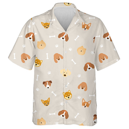 Beagle Dog Head Footprint And Bone Hawaiian Shirt, Hawaiian For Gift