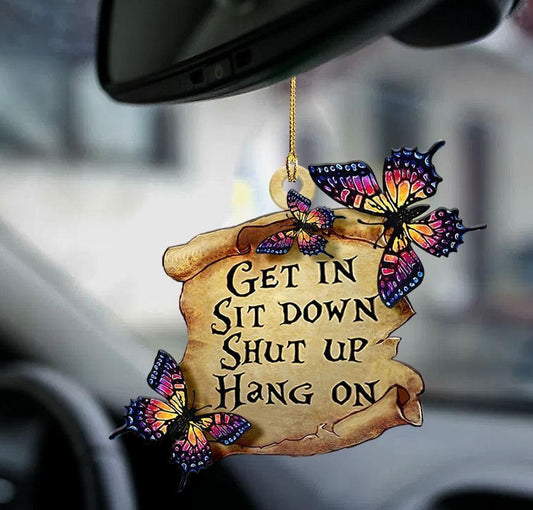 Butterfly Get in Sit down 2 sides Ornament, Happy Christmas Ornament, Christmas Gift, Christmas Decoration