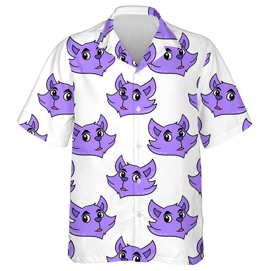Shocked Wolf Face Great For Summer Vintage Hawaiian Shirt, Hawaiian Shirt Gift, Christmas Gift