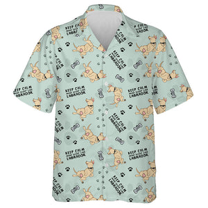 Adorable Sleeping Dogs In Cartoon Background Hawaiian Shirt, Hawaiian For Gift