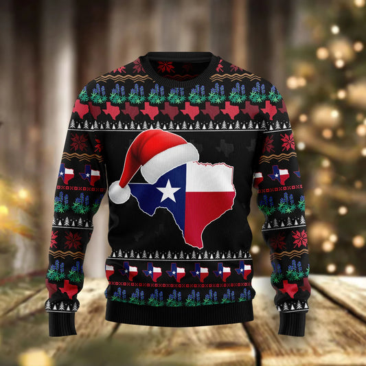 Mná &amp; fir unisex Texas Christmas, meaitseáil lánúineacha, cairde, bronntanais ghránna geansaí saoire na Nollag don teaghlach greannmhar, geansaí gránna Nollag