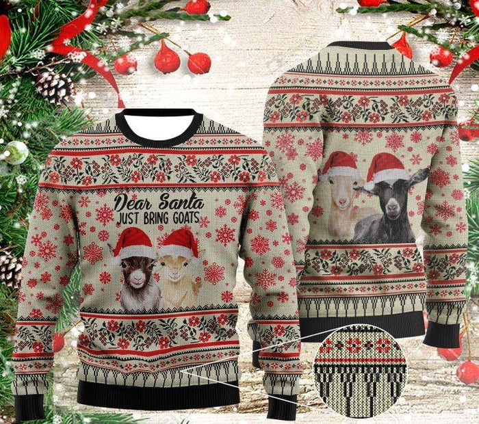 Christmas Time Dear Santa Just Bring Goats Ugly Christmas Sweater,Christmas Ugly Sweater,Christmas Gift,Gift Christmas 2022