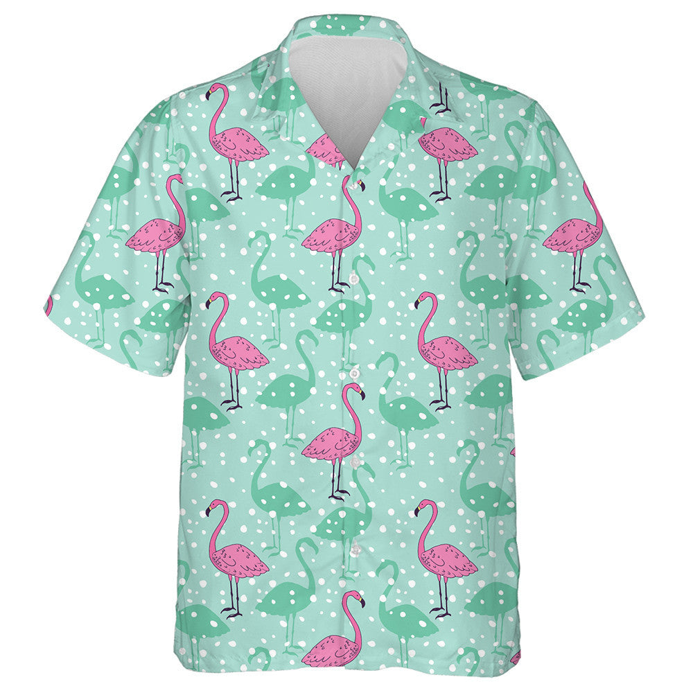 Flamingo Bándearg Le Scáth Glas Ar Chúlra Mionta Léine Haváíais, Bronntanas Léine Haváíais, Bronntanas Nollag