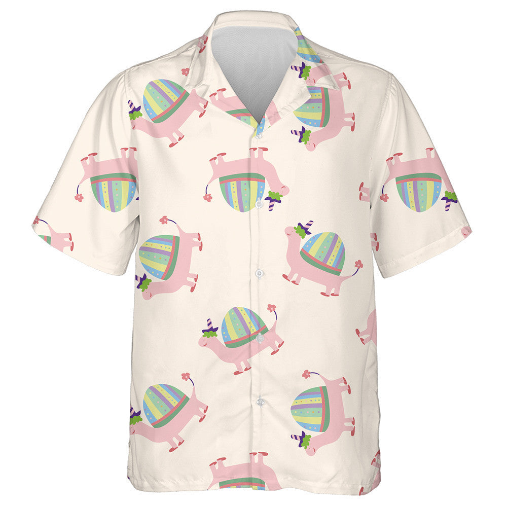 Pink Cartoon Turtle Doodle Birthday Party Hawaiian Shirt,Hawaiian Shirt Gift, Christmas Gift