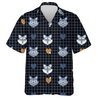 Hipster Le Mac Tíre i Gloiní Ar Sheiceáil Cúlra Dubh Léine Haváís, Bronntanas Léine Haváíais, Bronntanas Nollag