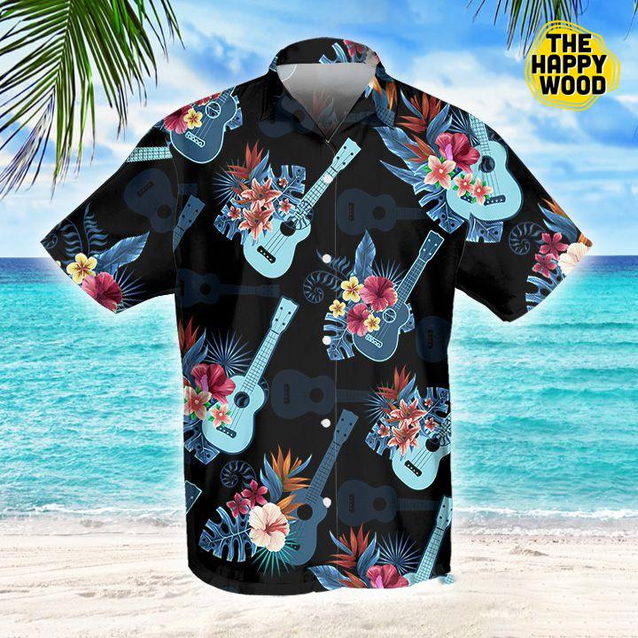 Ukulele Hawaiian Hawaii Shirt, Hawaiian Shirt Gift, Christmas Gift