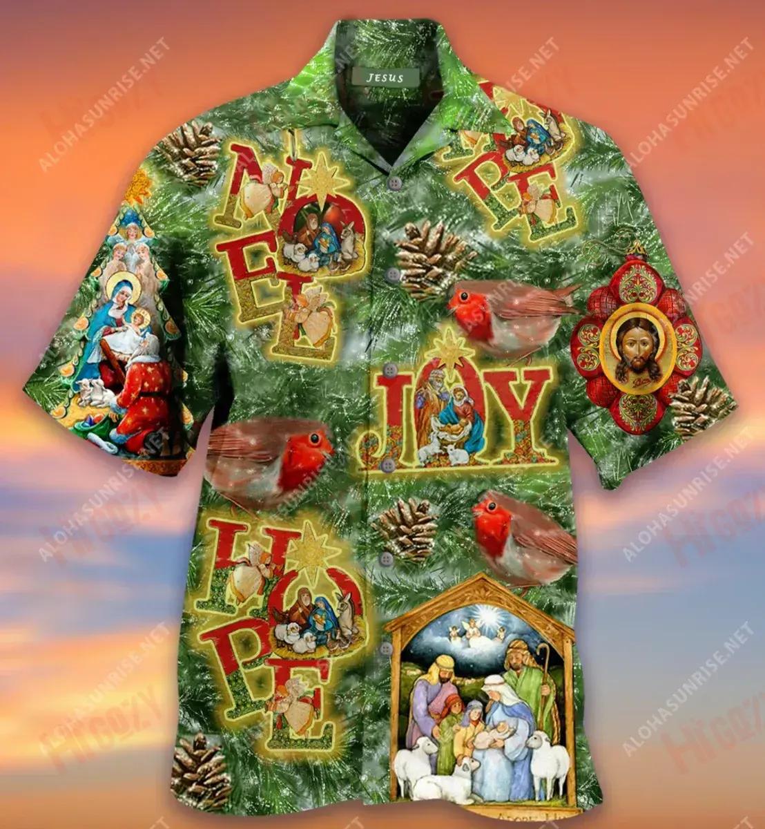 Noel Hope Joy Íosa Nollag Gearr Léine Haváís Samhraidh Aloha Shirt Léine Oirbheartaíochta Haváís Patrún Léine Haváís, Bronntanas Léine Haváís, Bronntanas Nollag