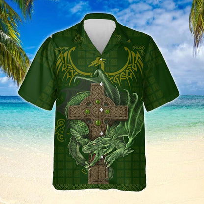 Dragon Celtic Hawaiian Shirt, Hawaiian Shirt Gift, Christmas Gift