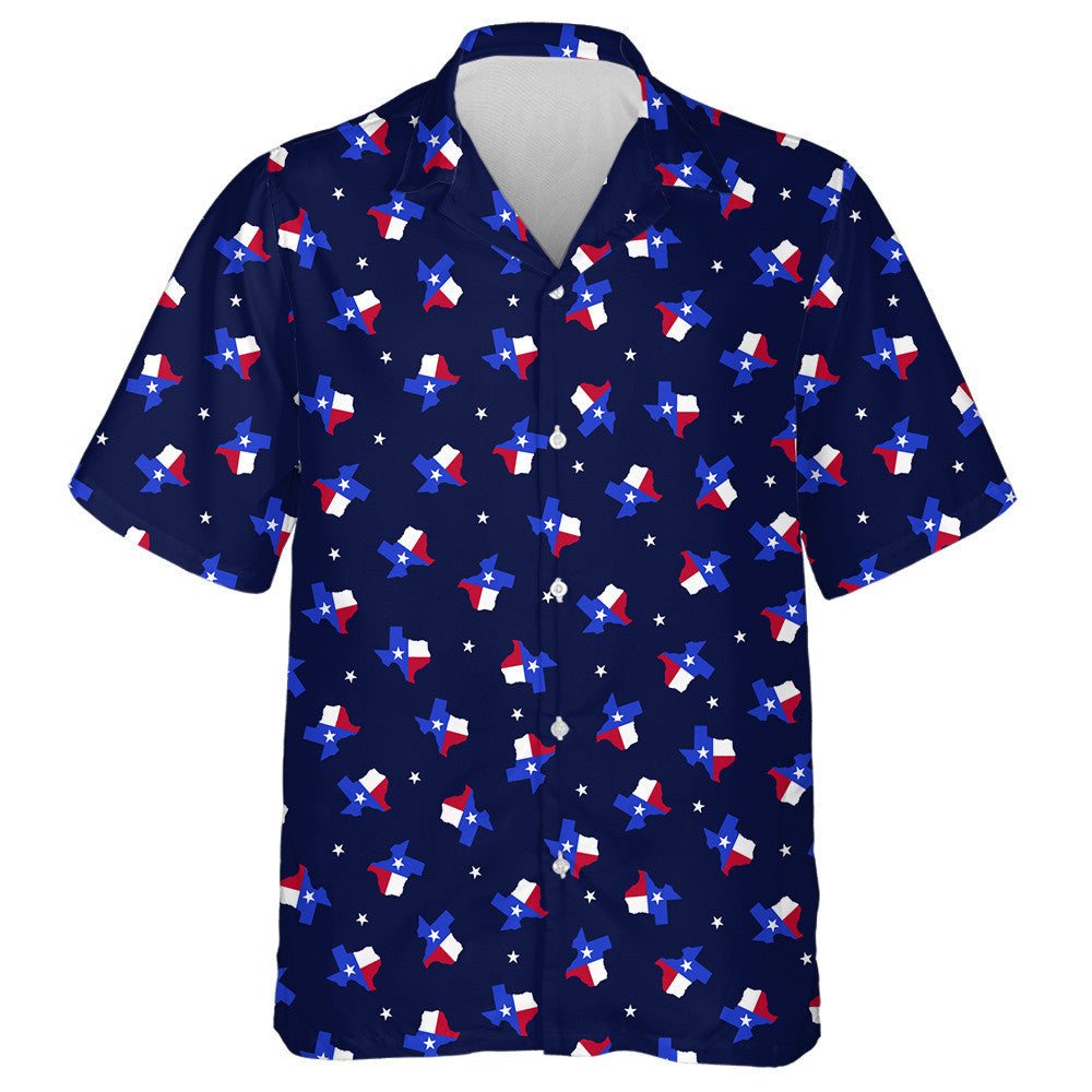 Léarscáil As Bratach Stáit Texas Cúlra Gorm Dorcha Léine Haváíais, Bronntanas Léine Haváíais, Bronntanas Nollag