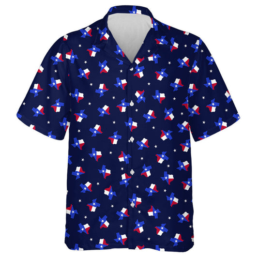 Léarscáil As Bratach Stáit Texas Cúlra Gorm Dorcha Léine Haváíais, Bronntanas Léine Haváíais, Bronntanas Nollag