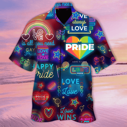 Love Has No Gender Gift For Lgbt Guys Design Hawaiian Shirt, Hawaiian Shirt Gift, Christmas Gift
