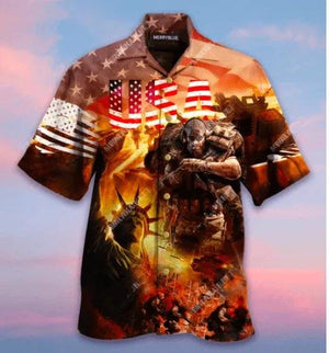 Amazing Usa Veteran Hawaiian Aloha Shirt Unisex Shorts Sleeve Colorful Hawaiian Shorts Beach Short Sleeve, Christmas Gift