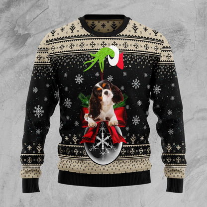 Cavalier King Charles Spaniel Xmas Ball Ugly Christmas Sweater, Christmas Ugly Sweater, Christmas Gift, Gift Christmas 2024