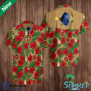 Dory Jameson Irish Whiskey Hawaiian Aloha Shirt Hawaiian Shorts Beach Short Shirt Button-Up T-Shirt_Hawaiian Shirt Gift, Christmas Gift