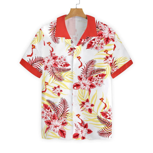 Vietnam Tropical In White Skin Design Hawaiian Shirt, Hwaiian For Gift