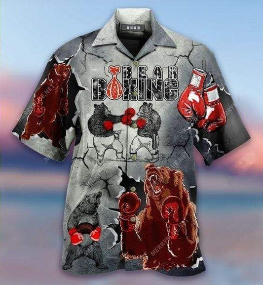 Buy Hawaiian Aloha Shirts Bear Boxing-Hawaiian Shirt Gift, Christmas Gift