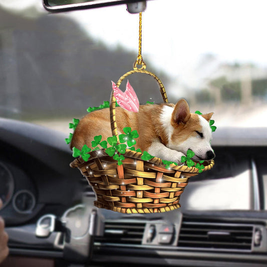 Best Corgi Sleeping Lucky Fairy Two Sided Ornament, Cute Animal Ornaments, Christmas Decoration