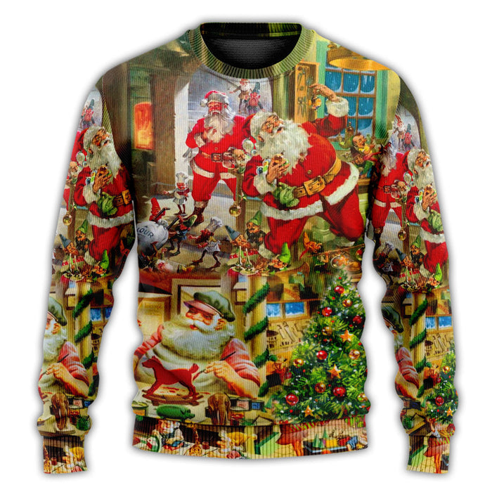 Christmas Santa's Toy Workshop Ugly Christmas Sweater, Christmas Gift, Gift Christmas 2024