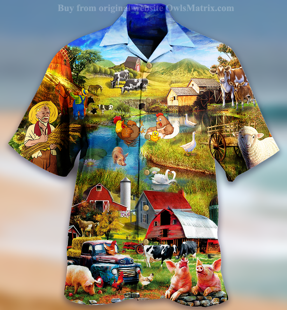 Farm Love Animals - Hawaiian Shirt_Hawaiian Shirt Gift, Christmas Gift