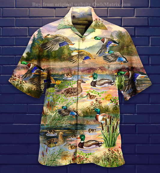 Ducks Love Sky - Hawaiian Shirt_Hawaiian Shirt Gift, Christmas Gift