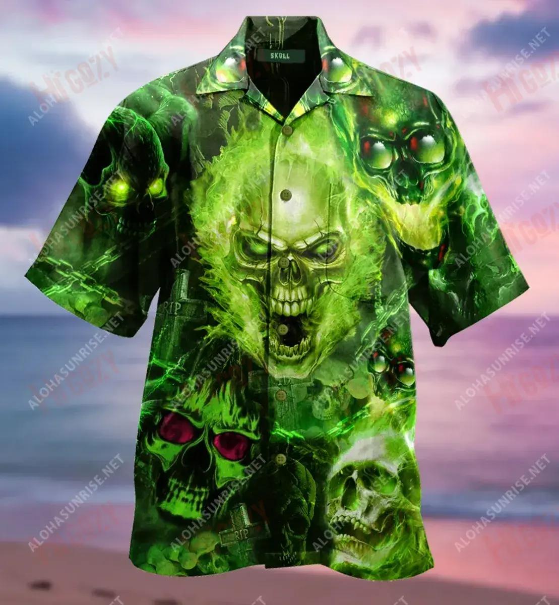 Fear No Man Short Short Sleeve Shirt Ocean Short Sleeve Best Hawaiian Shirts Hawaiian Shirt Pattern_Hawaiian Shirt Gift, Christmas Gift