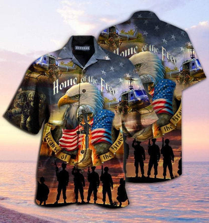 Theme Watercolor Veteran Nice Ornamental Hawaiian Shirt,Hawaiian Shirt Gift, Christmas Gift