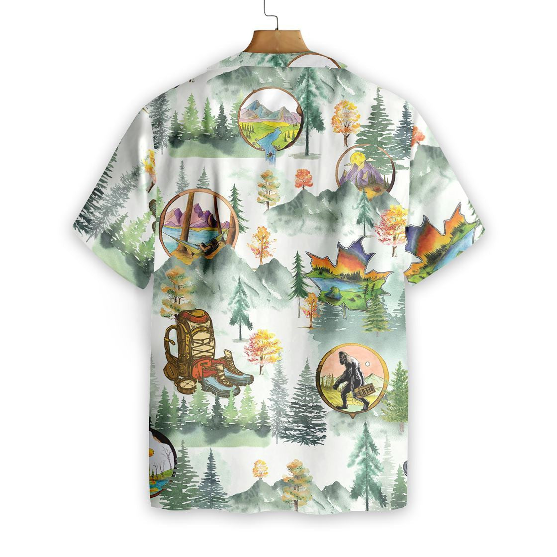 Camping And Hiking Trekking Beautiful Landscape Hawaiian shirt, Hawaiian For Gift