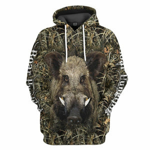 3D Boar Hunting Custom Tshirt Hoodie Apparel