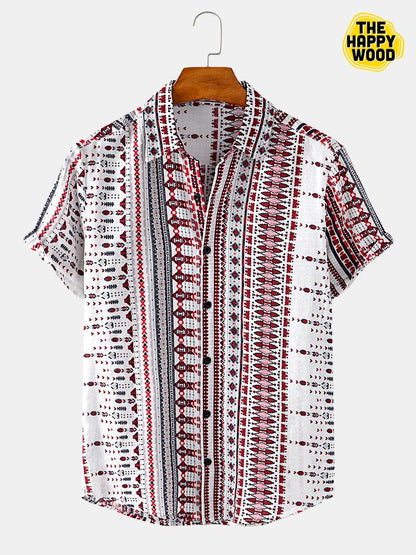 Ethnic Print Hawaiian Hawaii Shirt_Hawaiian Shirt Gift, Christmas Gift