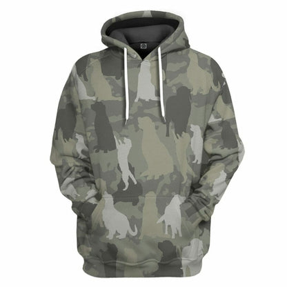3D Golden Retriever Camo Chustaim Tshirt Éadaí Cochaillín