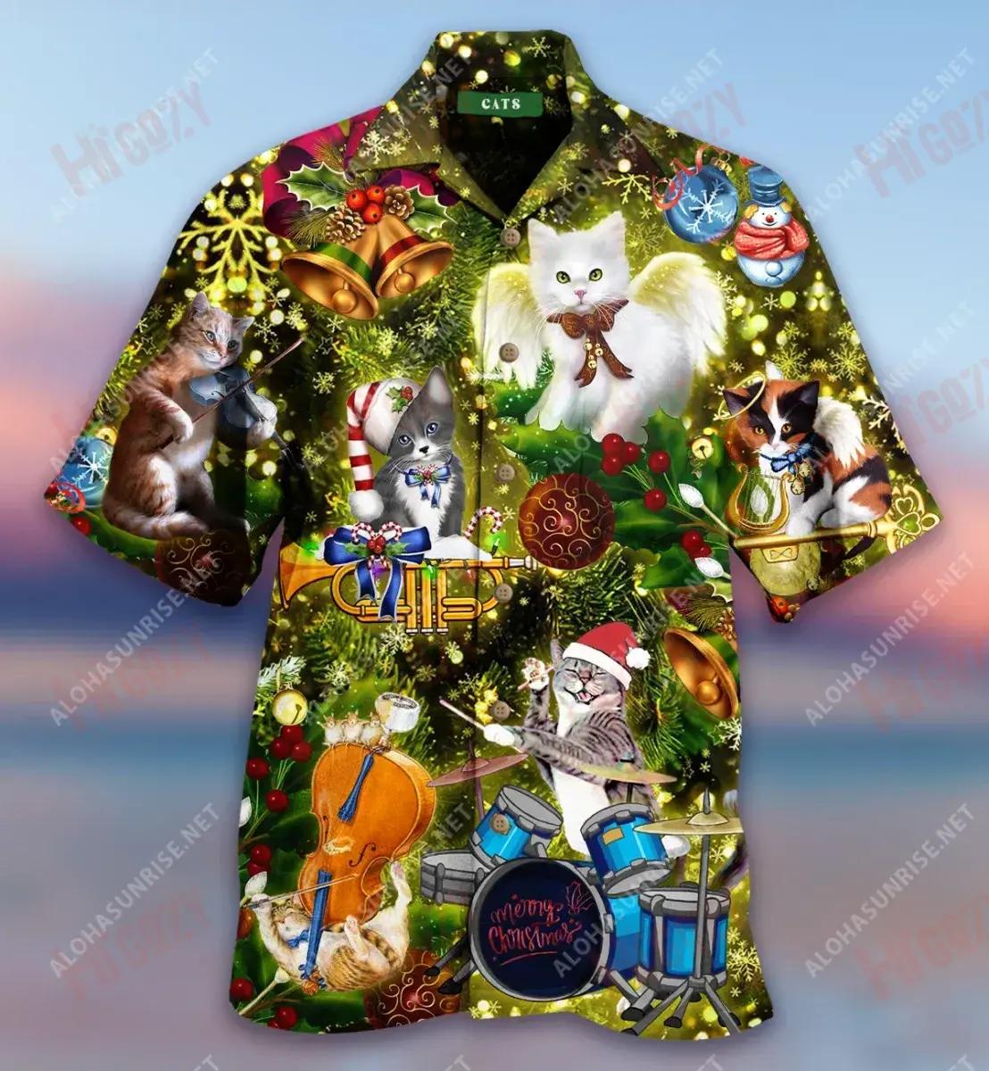 The Meowy Harmony Short Léinte Haváís Aigéan T Léinte Haváís Léinte Craicne Haváís Léinte haváíais do Mhná, Bronntanas Léine Haváís, Bronntanas Nollag