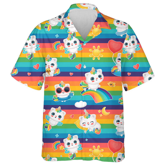 Cat Fantasy le hArn Aonbheannach ar Chúlra an Bhogha Ceatha Léine Haváís, Bronntanas Léine Haváíais, Bronntanas Nollag