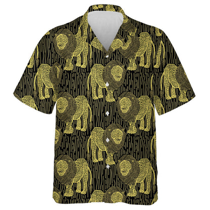 Lion Is Made Graphically Point And Line Hawaiian Shirt, Hawaiian Shirt Gift, Christmas Gift