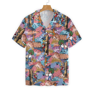 Arborist Proud Blue And Pink Leave Hawaiian Shirt, Hawaiian For Gift