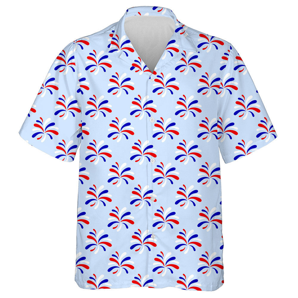 Tinte ealaíne Dearg Gorm Bán Tírghrá Ar Chúlra Bán Léine Haváís, Bronntanas Léine Haváís, Bronntanas Nollag