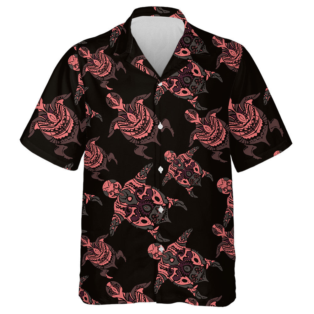 Hand Painted Maori Turtles Ethnic Style Hawaiian Shirt, Hawaiian Shirt Gift, Christmas Gift