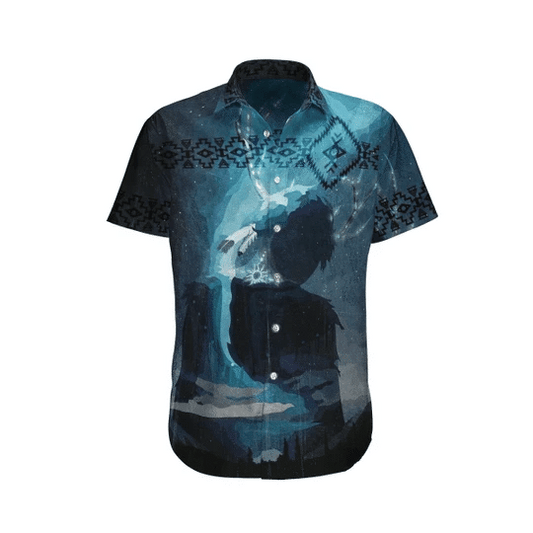 Light Native America Watercolor Design Hawaiian Shirt, Hawaiian For Gift