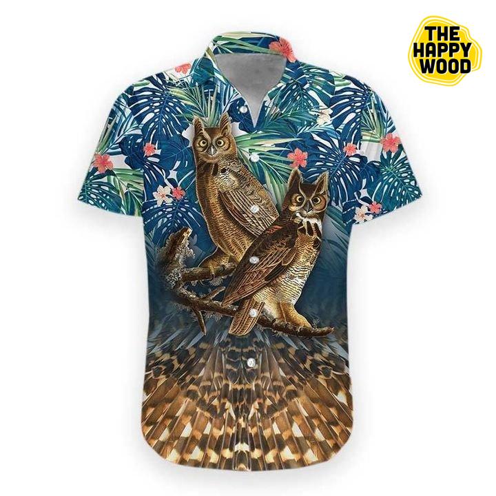 Owl Hawaiian Hawaii Shirt, Hawaiian Shirt Gift, Christmas Gift