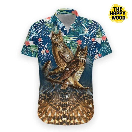 Owl Hawaiian Hawaii Shirt, Hawaiian Shirt Gift, Christmas Gift