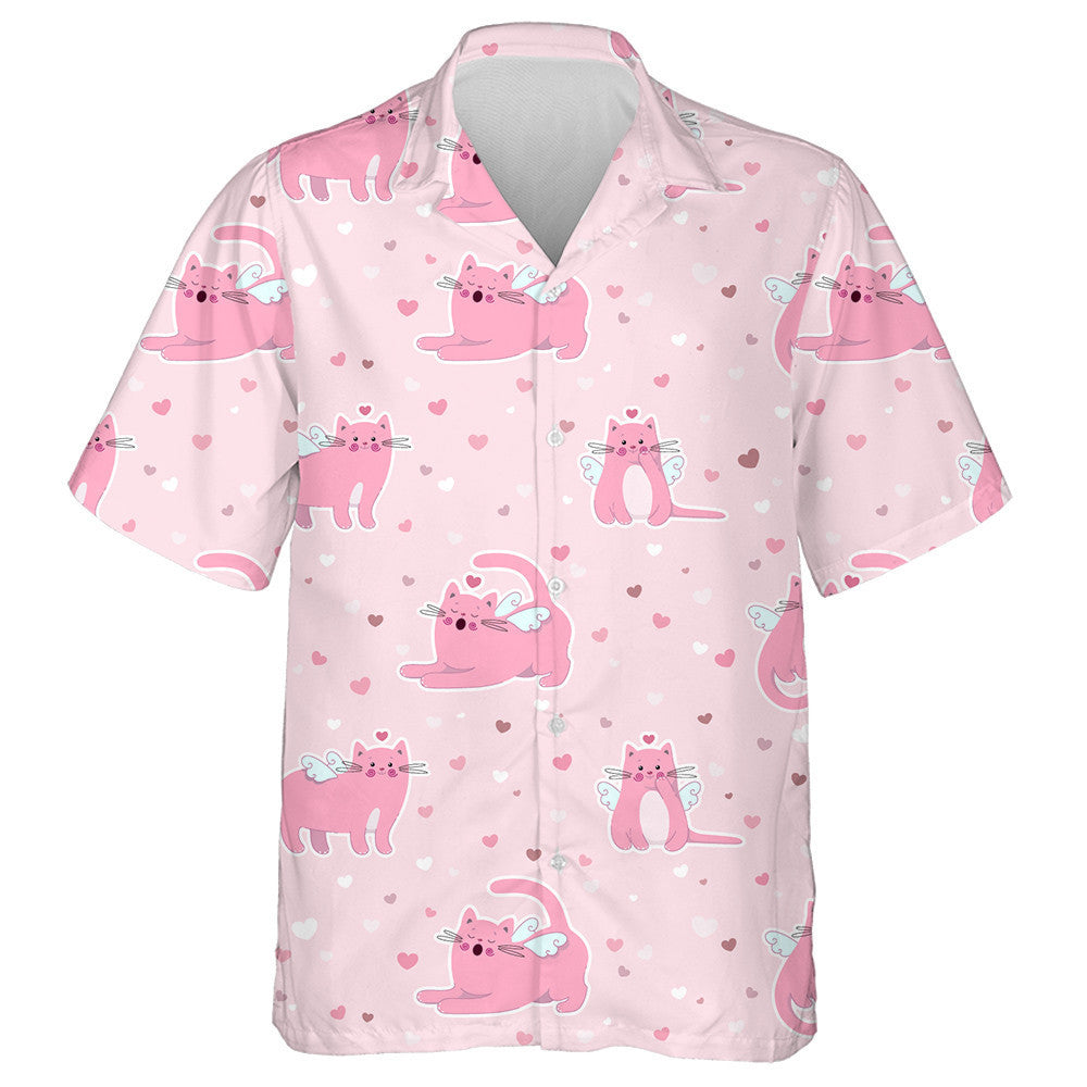 Cartoon Pretty Kittens Cat Pastel Colors Hawaiian Shirt, Hawaiian Shirt Gift, Christmas Gift