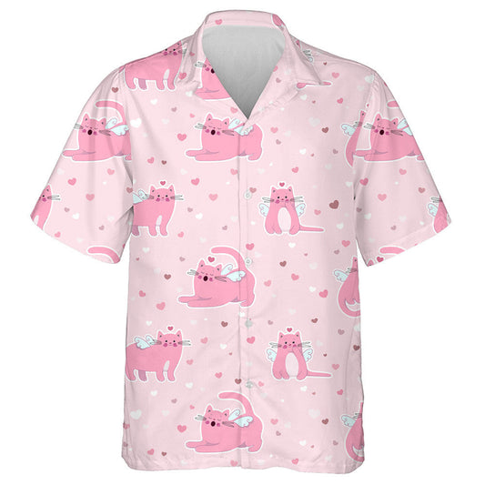 Cartoon Pretty Kittens Cat Pastel Colors Hawaiian Shirt, Hawaiian Shirt Gift, Christmas Gift