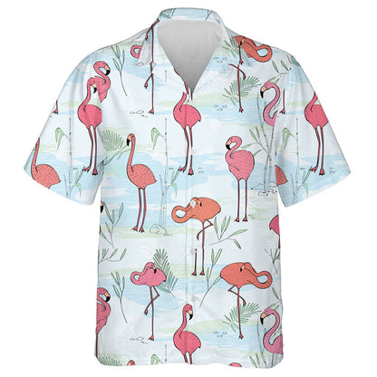 Special Flaming With Pond And Palm Leave Hawaiian Shirt, Hawaiian Shirt Gift, Christmas Gift