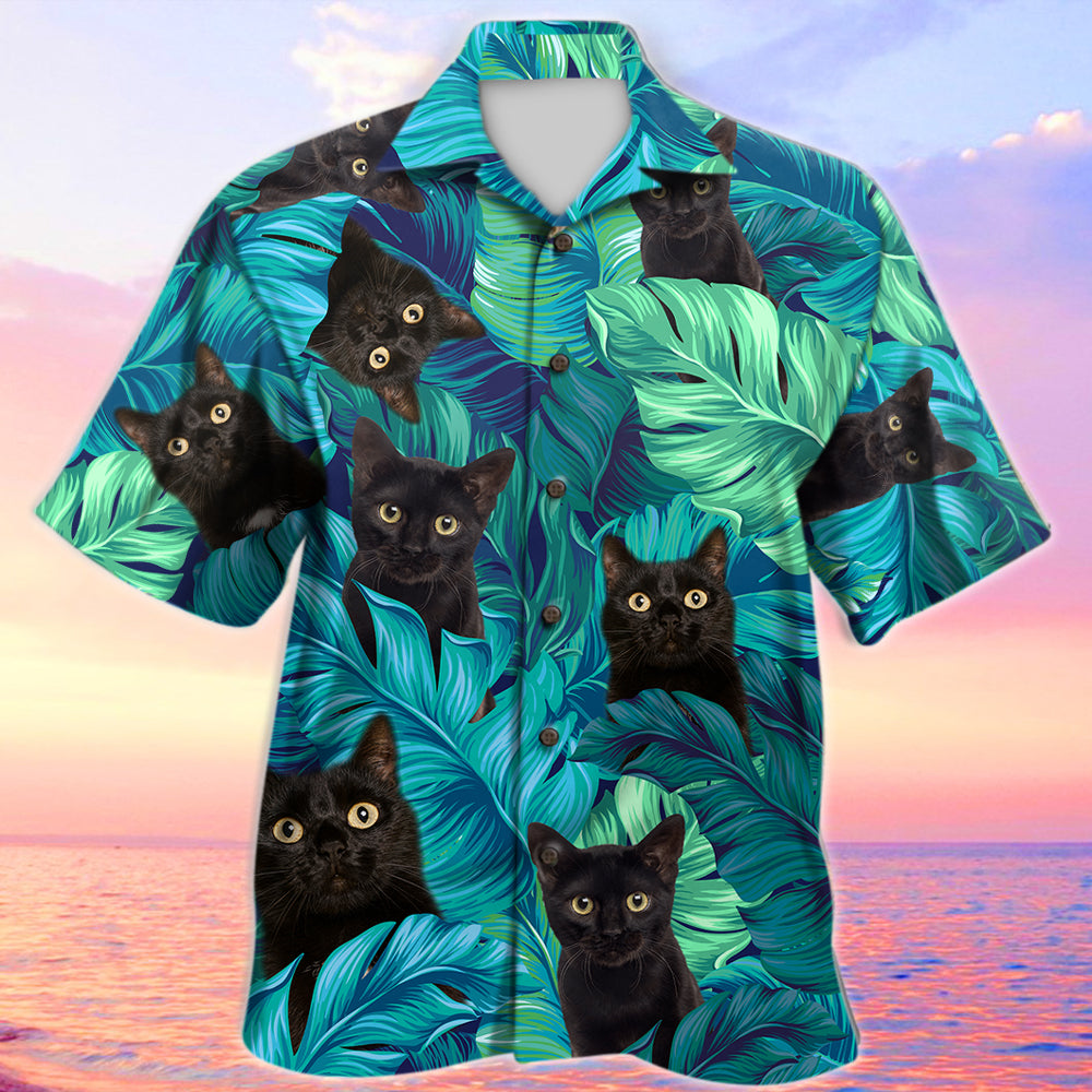 Black Cat Hawaiian Shirt,Hawaiian Shirt Gift, Christmas Gift