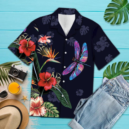 Cuileog Bláthanna Trópaiceach beoga Ar Phatrún Dorcha ar Théamaí Léine Haváís, Bronntanas Léine Haváíais, Bronntanas Nollag