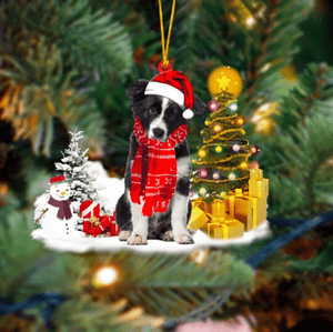 Border Collie Christmas Ornament, Christmas Ornament Gift, Christmas Gift, Christmas Decoration