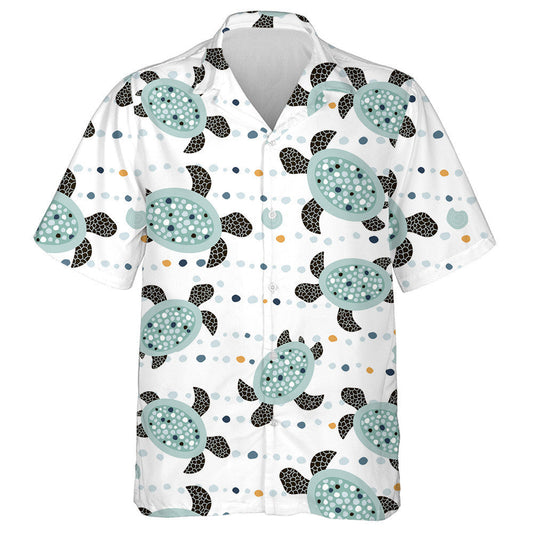 Marine With Cute Turtles Undersea Texture Hawaiian Shirt,Hawaiian Shirt Gift, Christmas Gift
