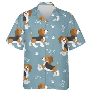 Baby Beagle Dog In Different Poses Hawaiian Shirt, Hawaiian For Gift